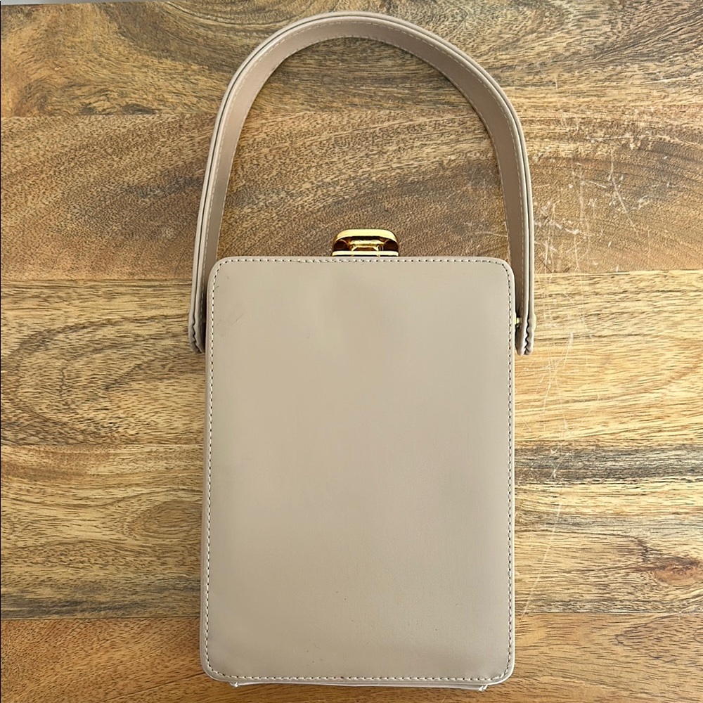 Vintage Tan Mini Bag with Modern Minimalist Design